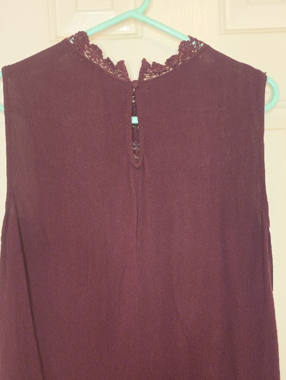 torrid Plum Crochet Yoke Sleeveless Camisole - Picture 5 of 5